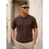 Men's dark brown Vibe polo shirt POLO T-shirt