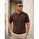 Miesten tummanruskea Vibe-polo-paita POLO T-paita