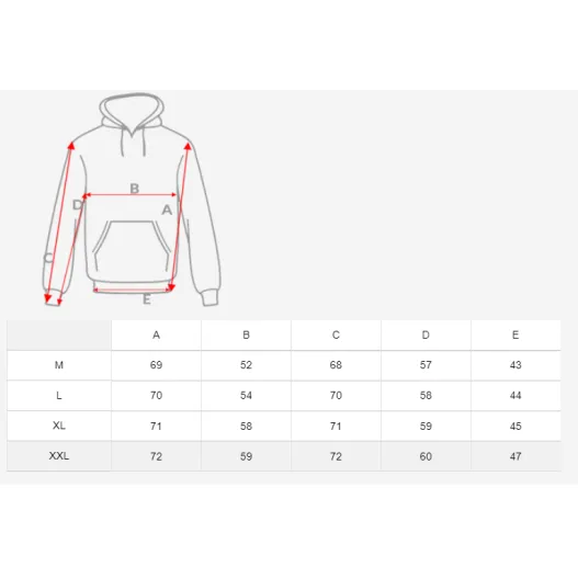 Men's hooded jumper in orange Buvoli JS/2009