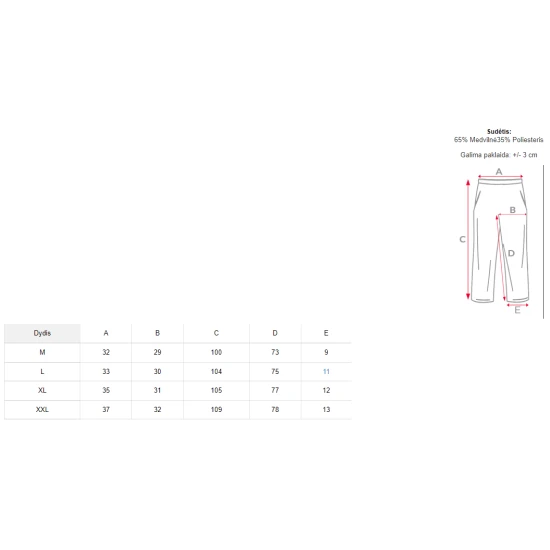 Vyriškos juodos laisvalaikio kelnės Sergo Laisvalaikio kelnės