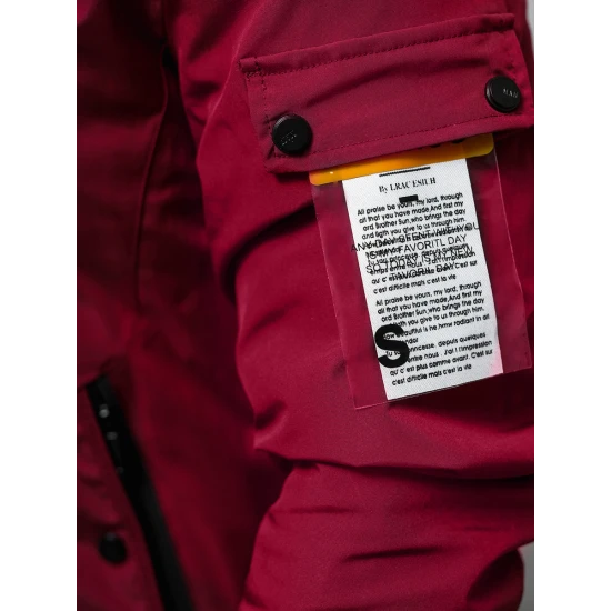 Vyriška bordo pavasarinė striukė Marko JS/84M3037/06