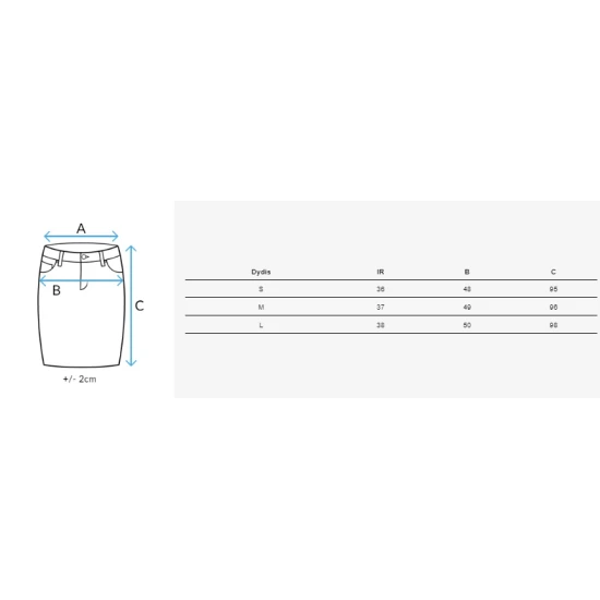 Ilgas džinsinis melsvas sijonas Virton CY0441