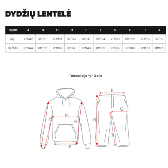 Moteriškas juodas laisvalaikio komplektas Tiny O/XYS3225