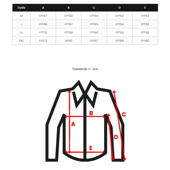 Vyriški rudos spalvos marškiniai Litor O/V112