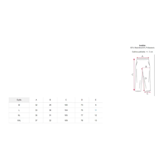 Vyriškos juodos laisvalaikio kelnės LTU širdis PK8899