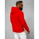 Ryškiai raudonos spalvos vyriškas džemperis su gobtuvu Buvoli JS/2009