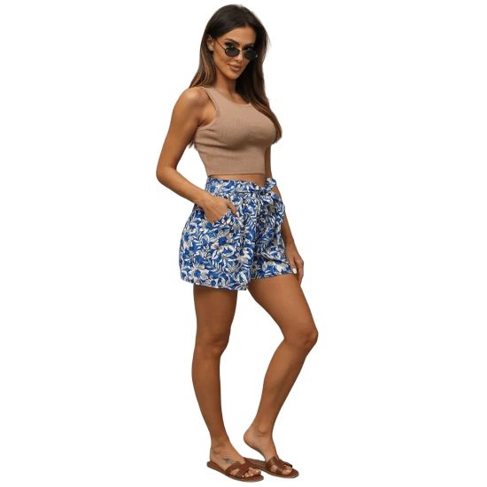 Moteriški mėlyni šortai Liusi O/YH77935