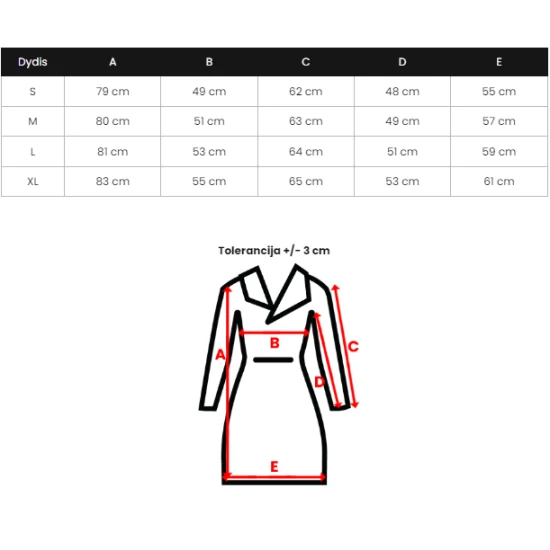Moteriška juodos spalvos paltas Stel JS/16M9099/392Z
