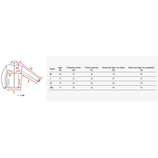 Vyriška juoda striukė su oranžine detale Lucas TX4860