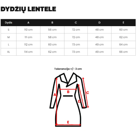 Moteriškas juodos spalvos paltas Izabel JS/5M3163/392Z