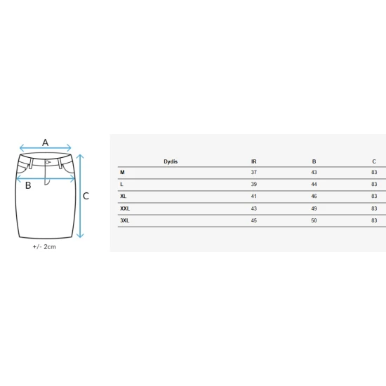 Ilgas džinsinis tamsiai mėlynas sijonas Merita Sijonai
