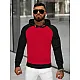Męski czerwony sweter z kapturem Aiden JS/8B157/18
