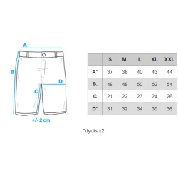 Vyriški šviesiai mėlyni džinsiniai šortai Makal