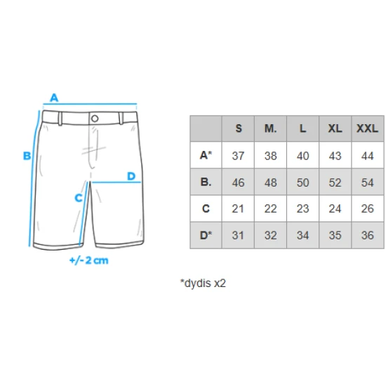 Vyriški šviesiai mėlyni džinsiniai šortai Makal V1 OM-SRDS-0135