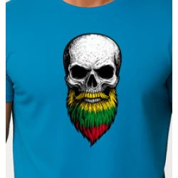 Vyriški turkio marškinėliai Kaukolė su barzda