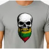 Men's light grey shirt Skull and Beard PK4015