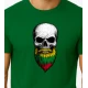 Vyriški tamsiai žali marškinėliai Kaukolė su barzda PK4015