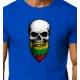 Vyriški mėlyni marškinėliai Kaukolė su barzda PK4015
