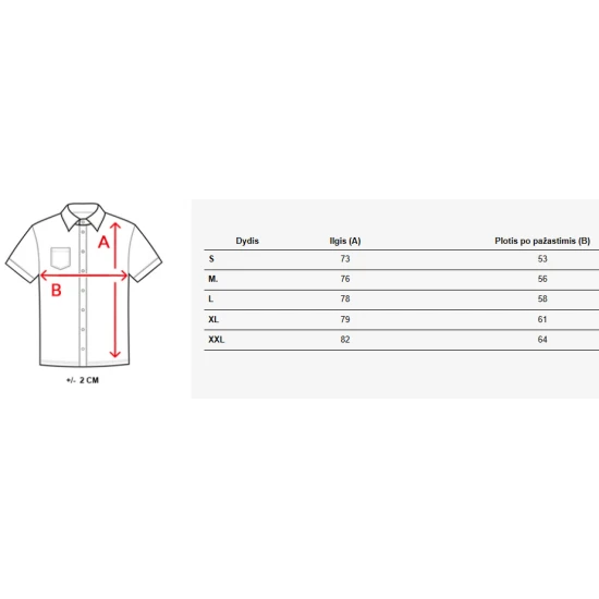 Vyriški balti marškiniai trumpomis rankovėmis Kenat Marškiniai