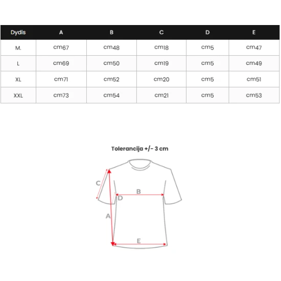 Vyriški balti marškinėliai Number Marškinėliai su užrašais