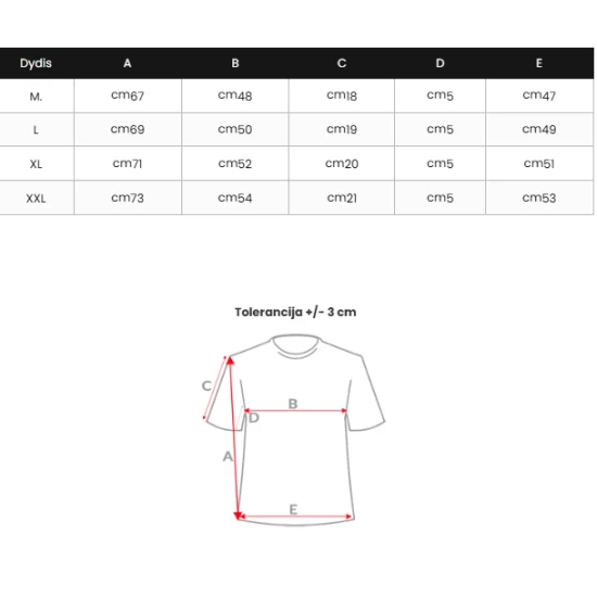 Vyriški juodi marškinėliai Balearn Marškinėliai su užrašais
