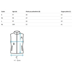 Moteriškas juoda liemenė be gobtuvo Serkis