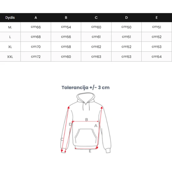 Vyriškas baltas džemperis su gobtuvu  Skull Džemperiai su gobtuvu
