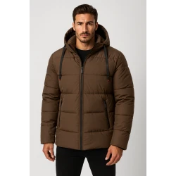 Vyriška žieminė rudos spalvos striukė Nevex