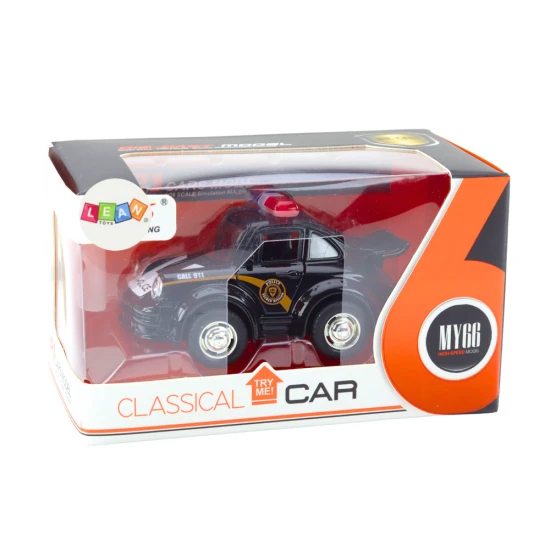 Klasikinis juodas policijos automobilis Tarnybiniai automobiliai