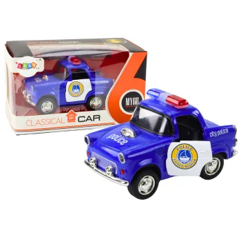 Classic blue police car
