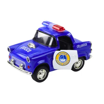 Classic blue police car