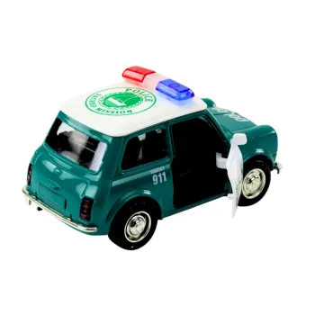 Klassinen vihreä poliisiauto