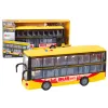 Kollane kahekorruseline buss heli- ja valgusefektidega Bussid