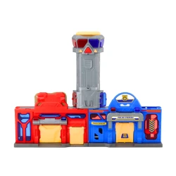 Policijos ir ugniagesių komandos bazės rinkinys su automobiliais