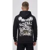 Мужской чёрный свитшот с капюшоном Social
