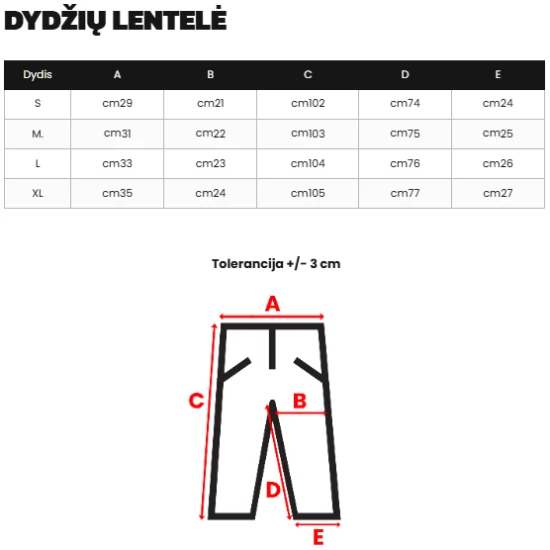 Moteriškos rusvos plačios tamprės  Tara