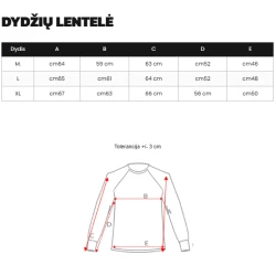 Vyriškas juodas džemperis be gobtuvo Steel