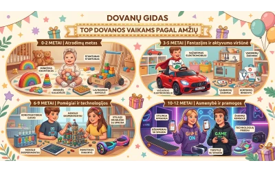 TOP dovanos vaikams pagal amžių