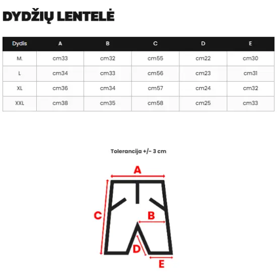 Vyriški juodi sortiniai šortai Acid