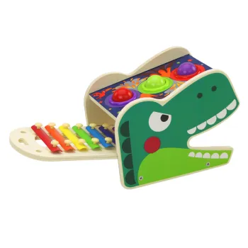 Dinosaurus vasara 2in1 puinen punainen