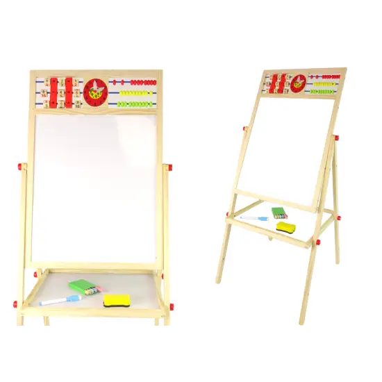Medinė mokomoji lenta 2in1 Magnetinės lentos ir magnetai