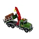 A truck-mounted crane transporting timber logs Sound