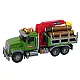 A truck-mounted crane transporting timber logs Sound