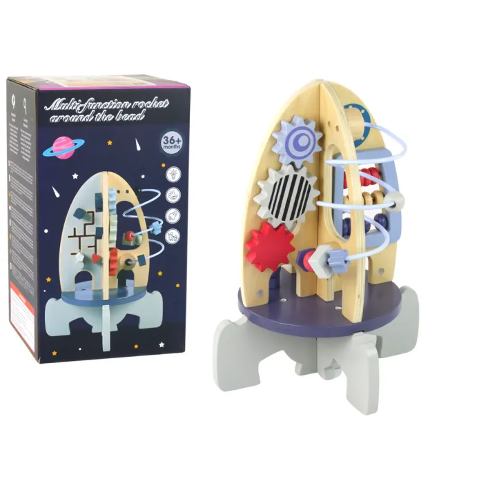 Medinė kosminė raketa Mediniai žaislai