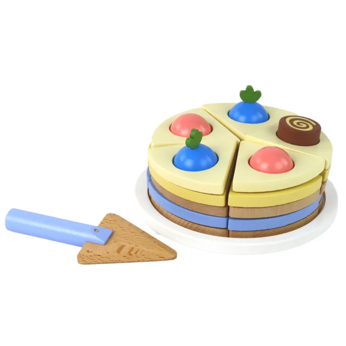 Wooden cake pieces 8 pcs.