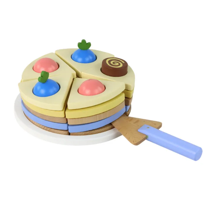 Wooden cake pieces 8 pcs.