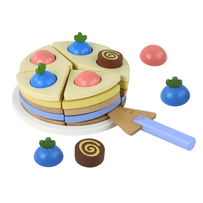 Wooden cake pieces 8 pcs.