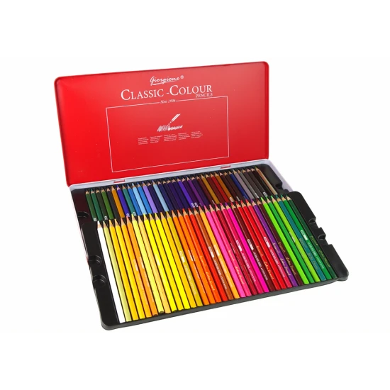 Set of 72 Art Crayons Metal Container Lavinamieji