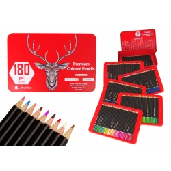 Mazā mākslinieka komplekts metāla kastītē, zīmuļi, 180 gab.