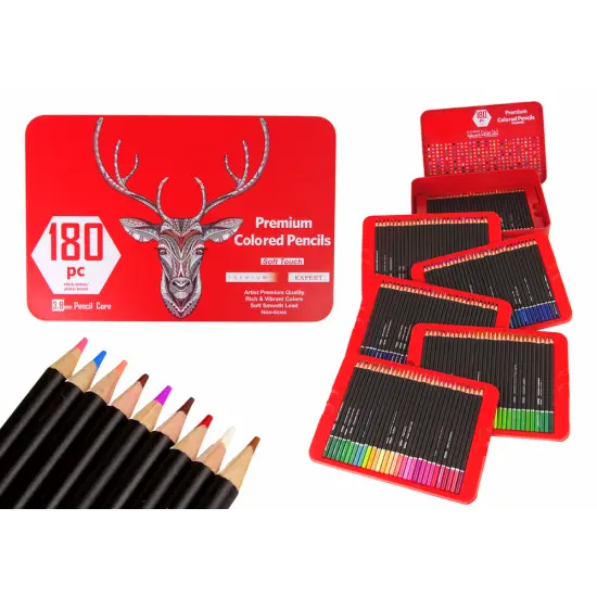 Little Artist's Set in a Metal Container, Crayons, 180 pcs. Lavinamieji